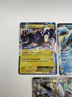Reshiram EX, Zekrom EX, Black Kyurem EX, White Kyurem EX, Pokemon Cards - Image 2