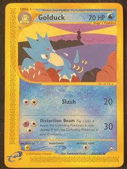 Golduck - 2002 - Pokemon Card - 50a/147 - ID: C-12-a - Aquapolis Set - Image 4