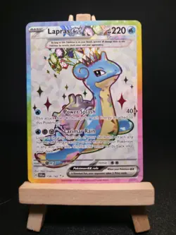 Pokemon TCG Lapras EX 158/142 Stellar Crown Ultra Rare Holo Card Near Mint Eng - Image 1