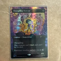 NM Double Rainbow Foil Changeling Outcast SLD #894 Secret Lair Everyones Invited - Image 1