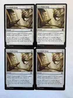 Acrobatic Leap x4 MTG Lost Caverns of Ixalan White Common Instant Playset - Image 1