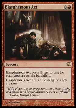 Magic the Gathering MTG Blasphemous Act (130) Innistrad LP - Image 1