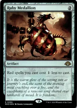 MTG Ruby Medallion Foil NM Modern Horizons 3 Magic 295 - Image 1