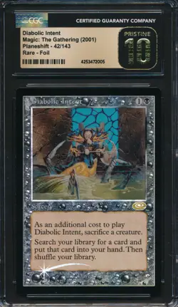 Planeshift Diabolic Intent CGC 10 Graded Magic MTG FOIL (2005) - Image 1