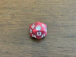 Magic Gathering Innistrad Midnight Hunt Red Spindown D20 Life Counter Die Dice - Image 1