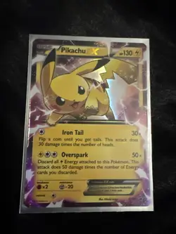 Pokemon Pikachu EX Black Star Promo XY84 Lightly Played - Image 1
