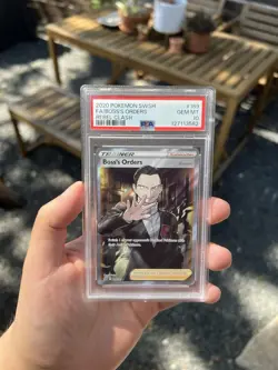 Pokemon TCG Boss's Orders Giovanni Full Art Rebel Clash 189/192 PSA 10 - Image 2
