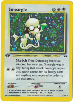 Pokemon Smeargle (NM) Neo Discovery 1st edition Holo Rare 11/75 (Swirl) - Image 1