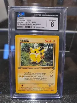 1999 POKEMON JUNGLE 1ST EDITION - BLACKSTAR PROMO W STAMP DUELIST MAGAZINE CGC 8 - Image 1