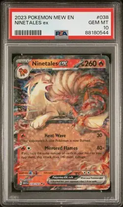 N | 2023 TCG Pokemon MEW EN | Ninetales ex Double Rare #038 | PSA 10 GEM MT - Image 1