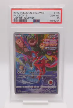 2022 Pokemon Japanese Sword & Shield VSTAR Universe Deoxys #185 PSA 10 - Image 1