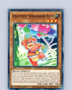 Yu-Gi-Oh Amazement Ambassador Bufo LIOV-EN007 1st Edition Common Card NM - Image 1