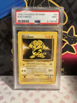 1999 Pokemon Base Set Spanish Electabuzz 20/102 PSA 9 Low Pop (3) - Image 1