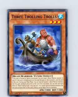 Yu-Gi-Oh Three Trolling Trolls MP19-EN015 1st Edition Common Card NM - Image 1