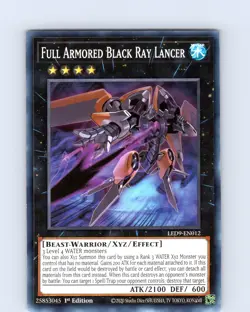 Yu-Gi-Oh TCG Full Armored Black Ray Lancer LED9-EN012 1st Edition Common Card NM - Image 1