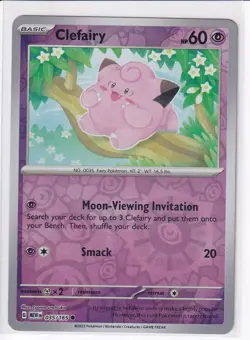Clefairy Reverse Holo Common SV: Scarlet & Violet 151 035/165 Pokemon Card - Image 1