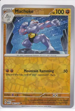 Machoke Reverse Holo Uncommon SV: Scarlet & Violet 151 067/165 Pokemon Card - Image 1