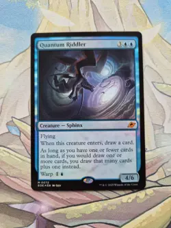 MTG Magic the Gathering Quantum Riddler (Foil) Near Mint EOE Mythic 0072 - Image 1