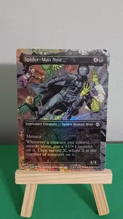 2025 Marvel's Magic The Gathering MTG U 0204 Spider-Man Noir Foil Borderless - Image 3