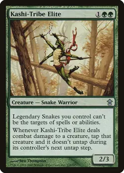 Kashi-Tribe Elite 1x FOIL SOK MTG Saviors of Kamigawa Uncommon MINT green - Image 1