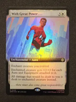 With Great Power... (Extended Art) Marvel's Spider-Man Magic MTG FOIL - Image 1