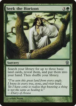 Seek the Horizon 1x FOIL SOK MTG Saviors of Kamigawa Uncommon MINT green - Image 1