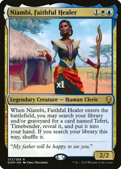 MTG Dominaria DOM Niambi, Faithful Healer MINT - Image 1
