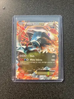 White Kyurem EX 96/135 Pokemon Plasma Storm Ultra Rare Holo -MP - Image 1