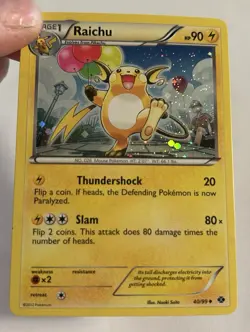 Raichu 40/99 Cosmos Holo Next Destinies Pokemon TCG LP - Image 2