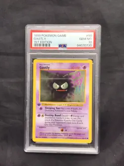 Pokemon Cards: Base Set 1st Edition Common: Gastly 50/102 PSA 10 - Image 1