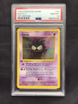 Pokemon Cards: Base Set 1st Edition Common: Gastly 50/102 PSA 10 - Image 2