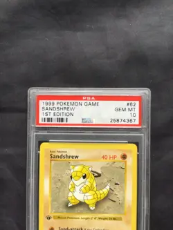 Pokemon Cards: Base Set 1st Edition Common: Sandshrew 62/102 PSA 10 - Image 3