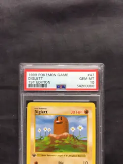 Pokemon Cards: Base Set 1st Edition Common: Diglett 47/102 PSA 10 - Image 3