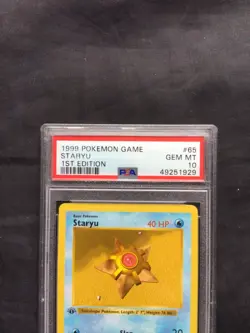 Pokemon Cards: Base Set 1st Edition Common: Staryu 65/102 PSA 10 - Image 3