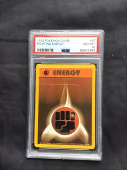 Pokemon Cards: Base Set Common: Fighting Energy 97/102 PSA 10 - Image 1