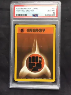 Pokemon Cards: Base Set Common: Fighting Energy 97/102 PSA 10 - Image 2