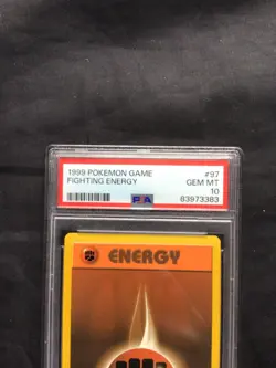Pokemon Cards: Base Set Common: Fighting Energy 97/102 PSA 10 - Image 3