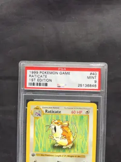 Pokemon Cards: Base Set 1st Edition Uncommon: Raticate 40/102 PSA 9 - Image 3