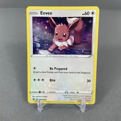 Eevee SWSH127 SWSH: Sword & Shield Promo Cards Holo SWIRL Pokemon NM #1 - Image 1