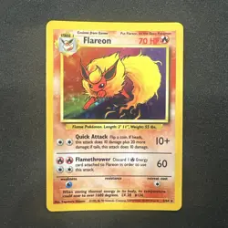 *No Symbol Error* Pokemon TCG English NM Flareon 3/64 Jungle Holo Rare Card - Image 1