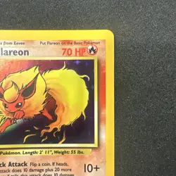 *No Symbol Error* Pokemon TCG English NM Flareon 3/64 Jungle Holo Rare Card - Image 3