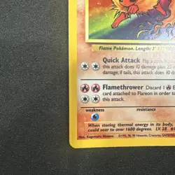 *No Symbol Error* Pokemon TCG English NM Flareon 3/64 Jungle Holo Rare Card - Image 4