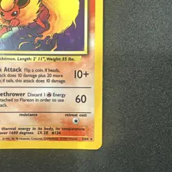 *No Symbol Error* Pokemon TCG English NM Flareon 3/64 Jungle Holo Rare Card - Image 5