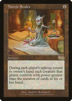 Noetic Scales Urza's Saga HEAVILY PLD Artifact Rare MAGIC MTG CARD ABUGames - Image 1