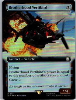 #431 Brotherhood Vertibird (Extended Art) Universes Beyond: Fallout Rare FOIL - Image 1