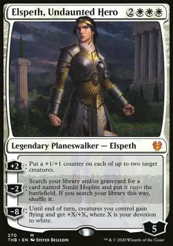 Magic the Gathering MTG Elspeth, Undaunted Hero (270) Theros Beyond Death LP - Image 1