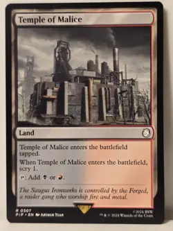 Temple of Malice from Fallout, Magic the Gathering, MTG, R0307 - Image 1