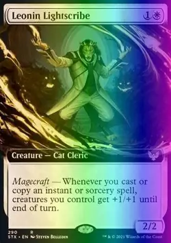 MTG Leonin Lightscribe (290) Strixhaven School of Mages NM FOIL - Image 1