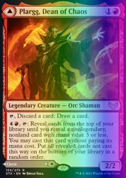 MTG Plargg, Dean of Chaos (155) Strixhaven School of Mages LP FOIL - Image 1