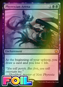 x1 Phyrexian Arena FDN MTG 728 FOIL RARE M/NM 1x - Image 1